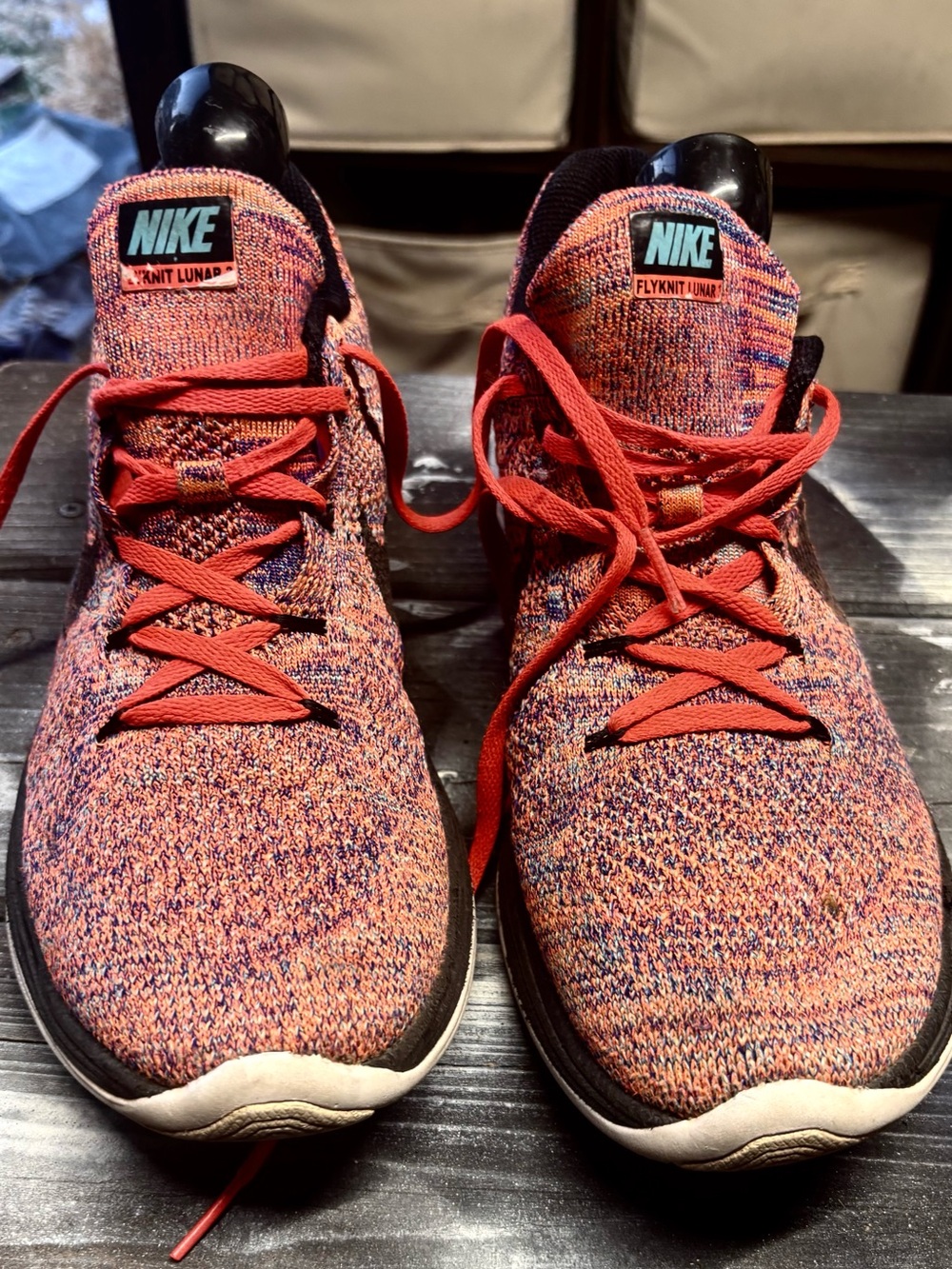 Nike Flyknit Lunar 3 sneakers in multicolor with speckled knit texture M10